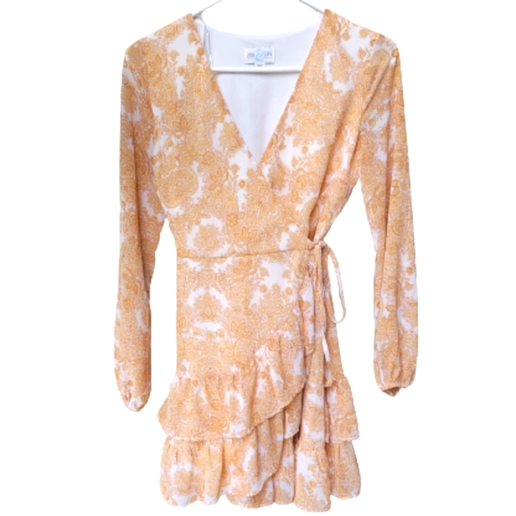 Francesca's Jun & Ivy "Cindalyn" Wrap Ruffle Dress Size XXS - Picture 1 of 12